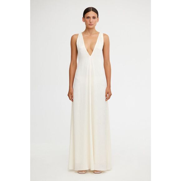 Significant Other Selene Gown Ivory Maxi Dress Bridal Bachelorette Sz 4 NWT - Picture 3 of 7